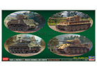 [1/72] TIGER I & PANTHER G VS M4A3E8 SHERMAN & M24 CHAFFEE 