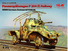 [1/35] Panzerspahwagen P 204 (f) Railway, WWII German Armoured Vehicle