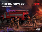 [1/35] Chernobyl #2. Fire Fighters (AC-40-137A firetruck & 4 figures & diorama base with background)