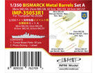 [1/350] BISMARCK Gun Barrels set A (Main, Sub,105mm)