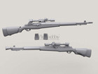[1/35] M1D Sniper Garand set (1/35 Scale)