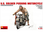 [1/35] U.S. SOLDIER PUSHING MOTORCYCLE
