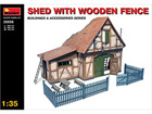 [1/35] SHED WITH WOODEN FENCE