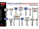 [1/35] FRENCH CONCRETE ROAD SIGNS 1930-40'S. NORMANDY
