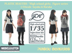 [1/35] PLASTIC BEAUTIES High school girl - Sayaka & Haruka Injection kit