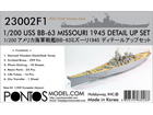 [1/200] USS BB-63 Missouri 1945 Detail Up Set (Teak tone stained wooden deck)