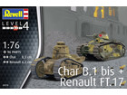 [1/76] Char. B.1 bis & Renault FT.17
