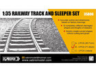 [1/35] RAILWAY TRACK AND SLEEPER SET (4 PCS - Length 71.42 cm)