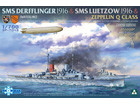 [1/700] SMS DERFFLINGER 1916 & SMS LUETZOW 1916 & ZEPPELIN Q CLASS