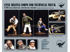 [1/35] Civil Militia Corps for Technical Truck (3 Figures)