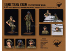[1/35] USMC Tank Crew in Vietnam War. (2 figures and 1 bust) 