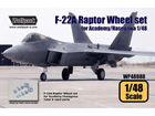 F-22A Raptor Wheel set (for Hasegawa / Academy 1/48)