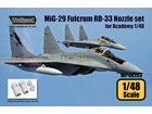 MiG-29 Fulcrum RD-33 Engine Nozzle set (for Academy 1/48)