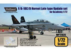 [1/72] F/A-18C/D Hornet Late type Update set (for Academy 1/72)