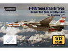 [1/72] F-14A Tomcat Early Type Beaver Tail Conv. set - Block 60 (for Academy 1/72)